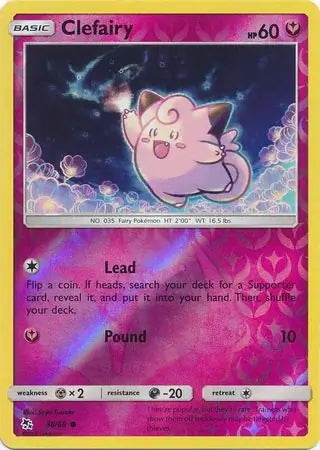 Hidden Fates Clefairy #38/68 reverse holo